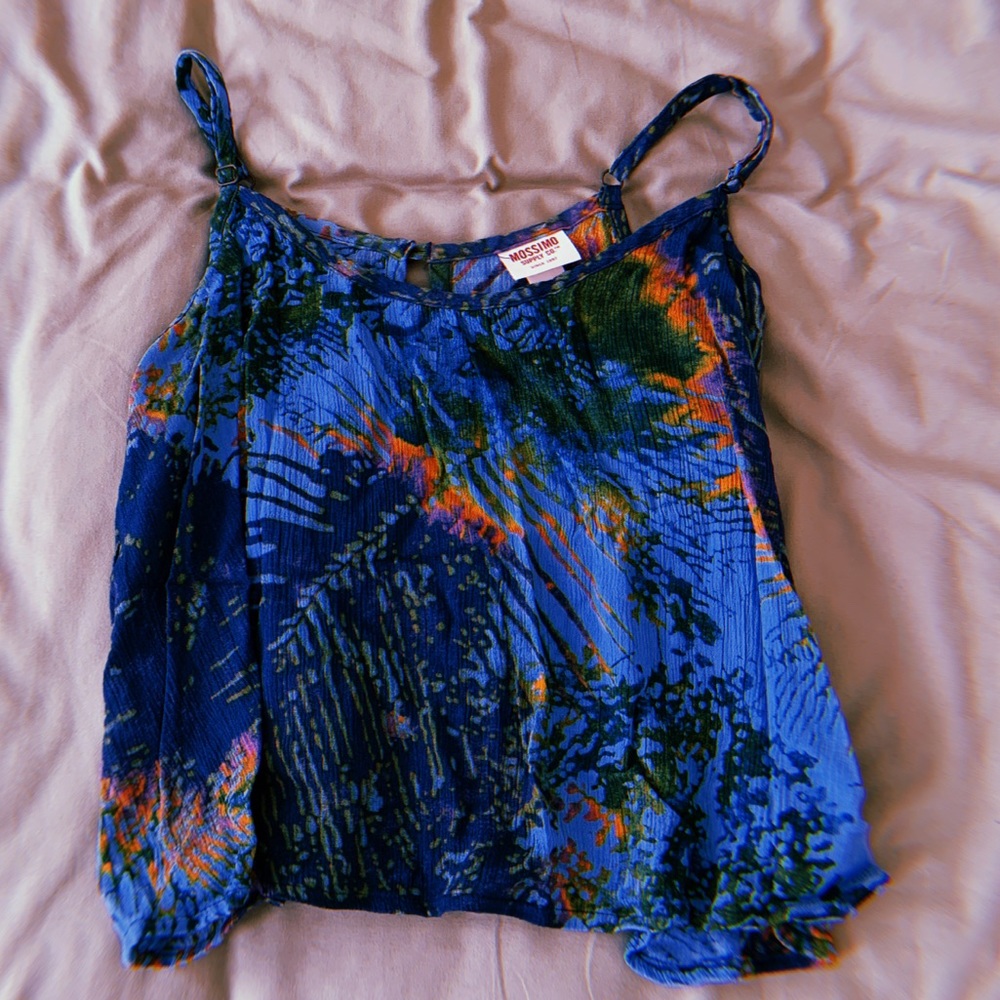 multi-color print tank top